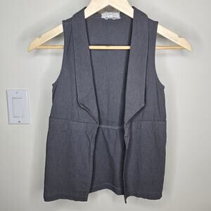 btween Gray Tailored Open Vest Girl's Size 8